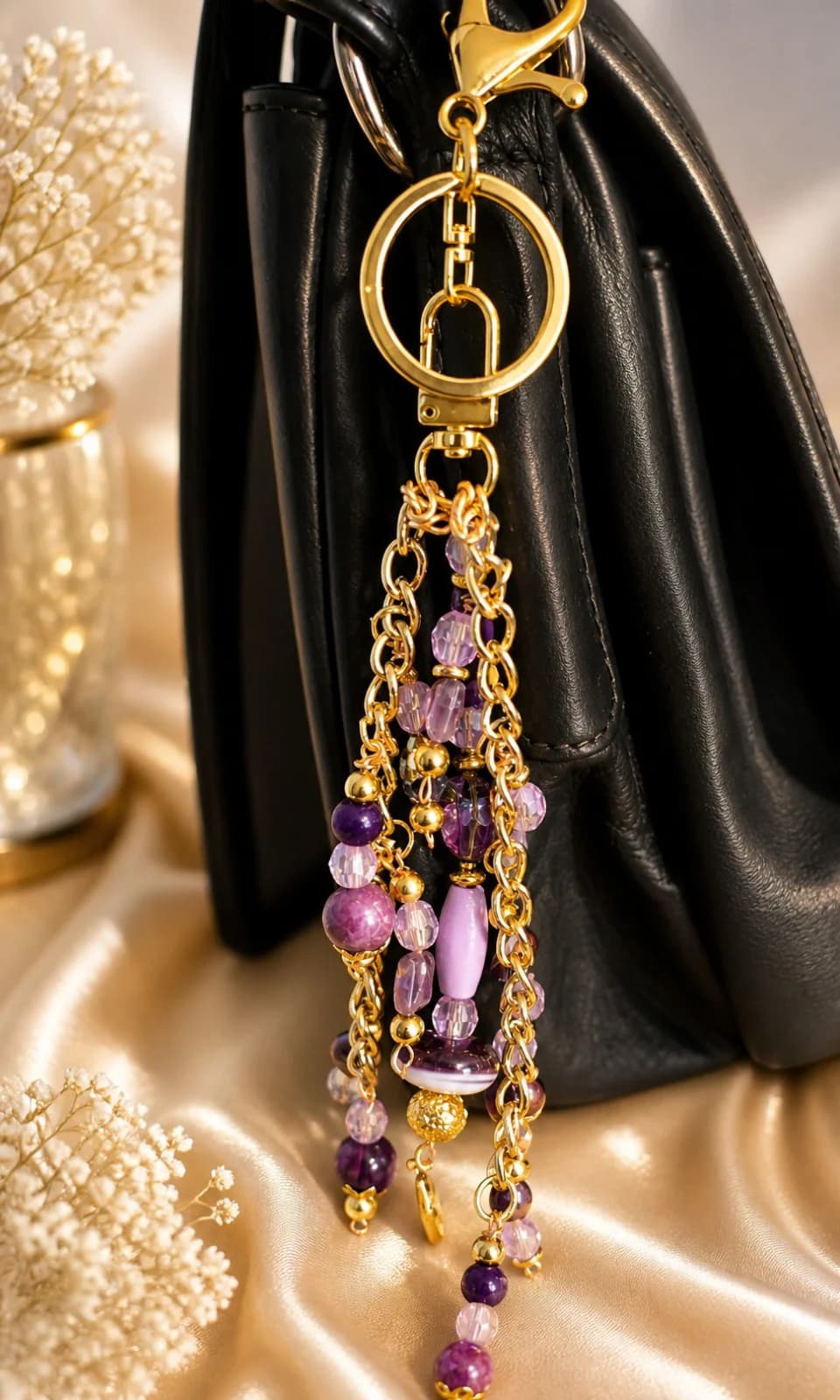 GinaG Luxury Beaded Bag Charm