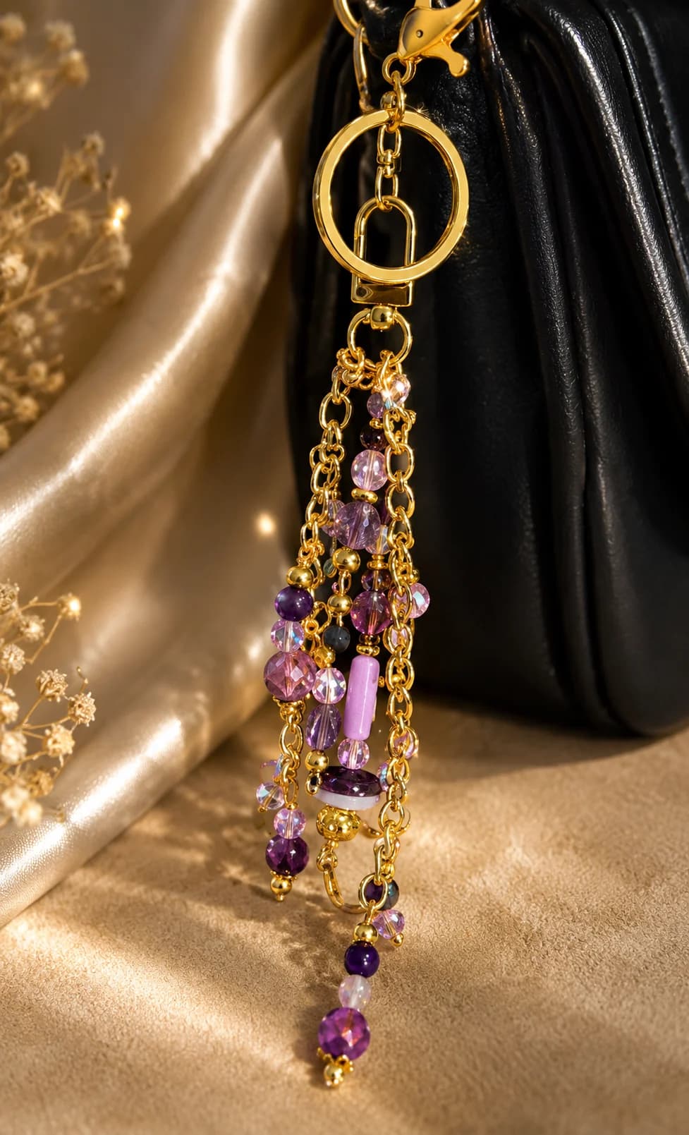 Boho Chic Beaded Bag Charm